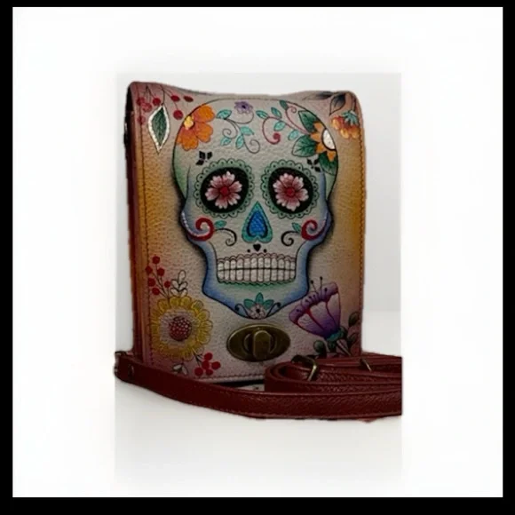 Anuschka Red Leather Crossbody Bag - Picture 2 of 8